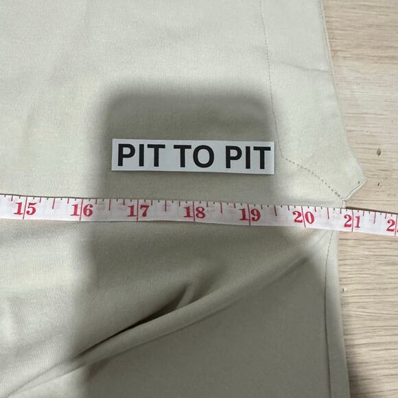 Modern Citizen Womens Fei Tie Front Organic Cotton Midi Dress Luxury Beige XL - Picture 8 of 11